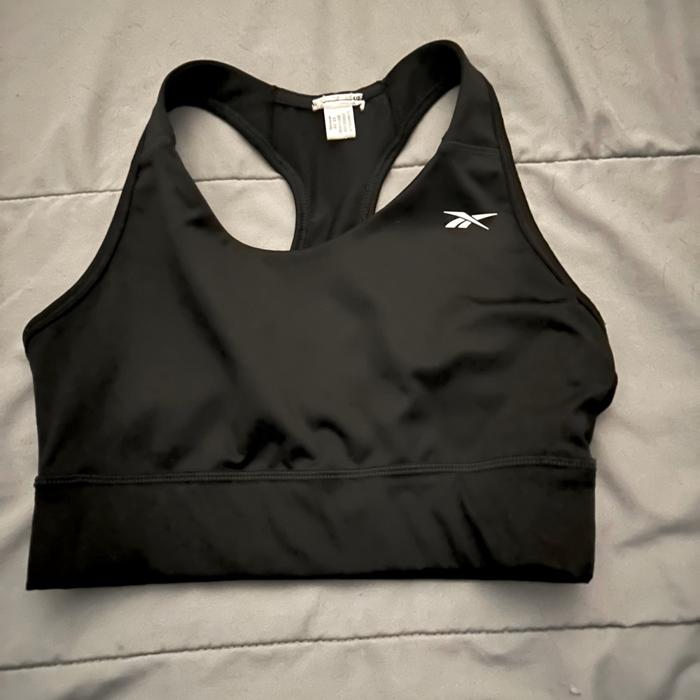 Black Reebok sports bra